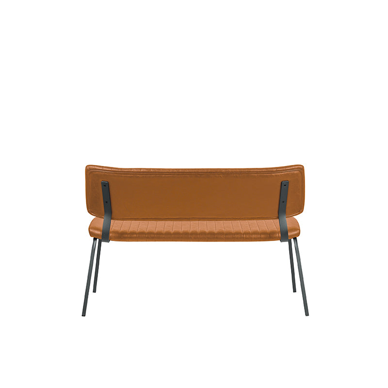 LABEL51 Eetkamerbanken Gusto - Cognac - Kunstleder - 120 cm