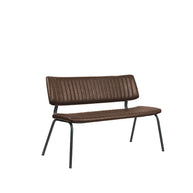 LABEL51 Eetkamerbanken Gusto - Bruin - Kunstleder - 120 cm
