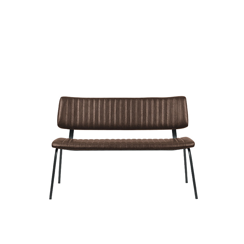 LABEL51 Eetkamerbanken Gusto - Bruin - Kunstleder - 120 cm