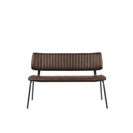 LABEL51 Eetkamerbanken Gusto - Bruin - Kunstleder - 120 cm