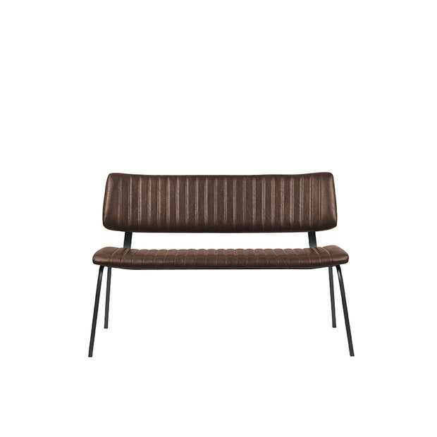 LABEL51 Eetkamerbanken Gusto - Bruin - Kunstleder - 120 cm