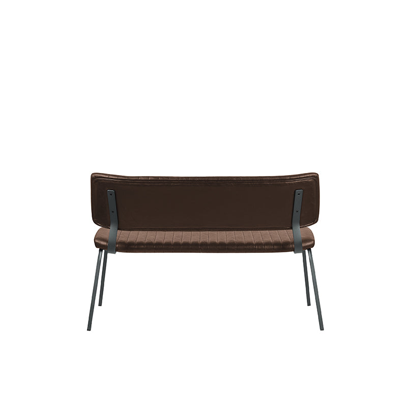 LABEL51 Eetkamerbanken Gusto - Bruin - Kunstleder - 120 cm