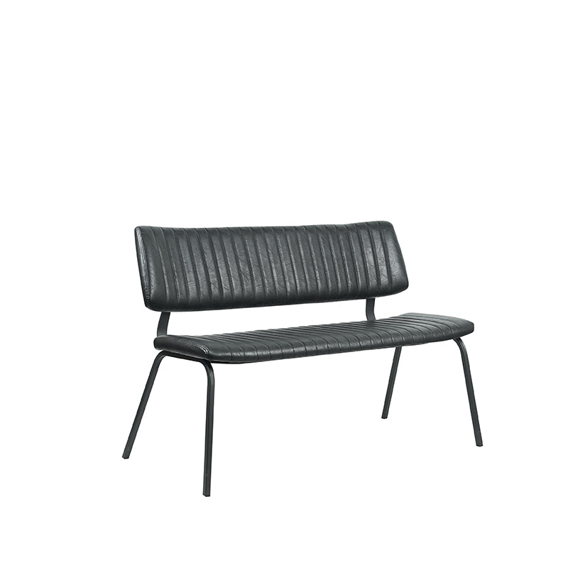 LABEL51 Eetkamerbanken Gusto - Zwart - Kunstleder - 120 cm