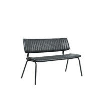 LABEL51 Eetkamerbanken Gusto - Zwart - Kunstleder - 120 cm