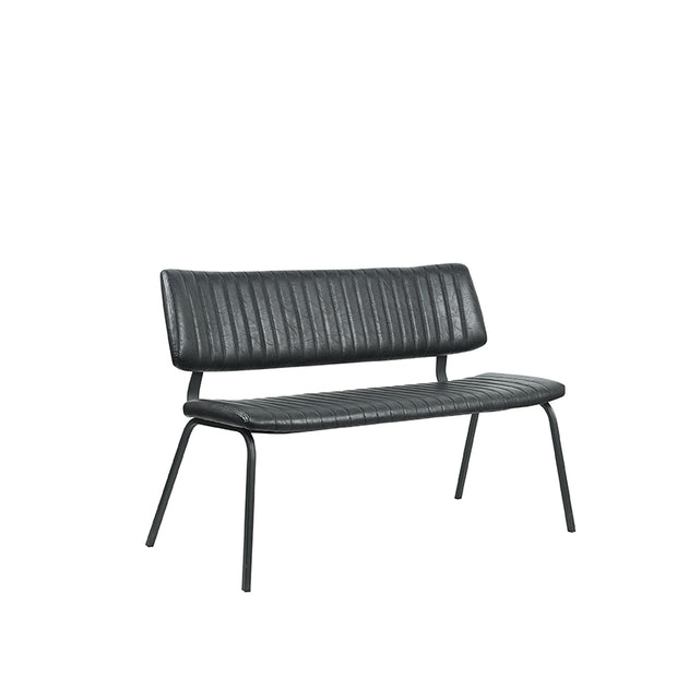 LABEL51 Eetkamerbanken Gusto - Zwart - Kunstleder - 120 cm