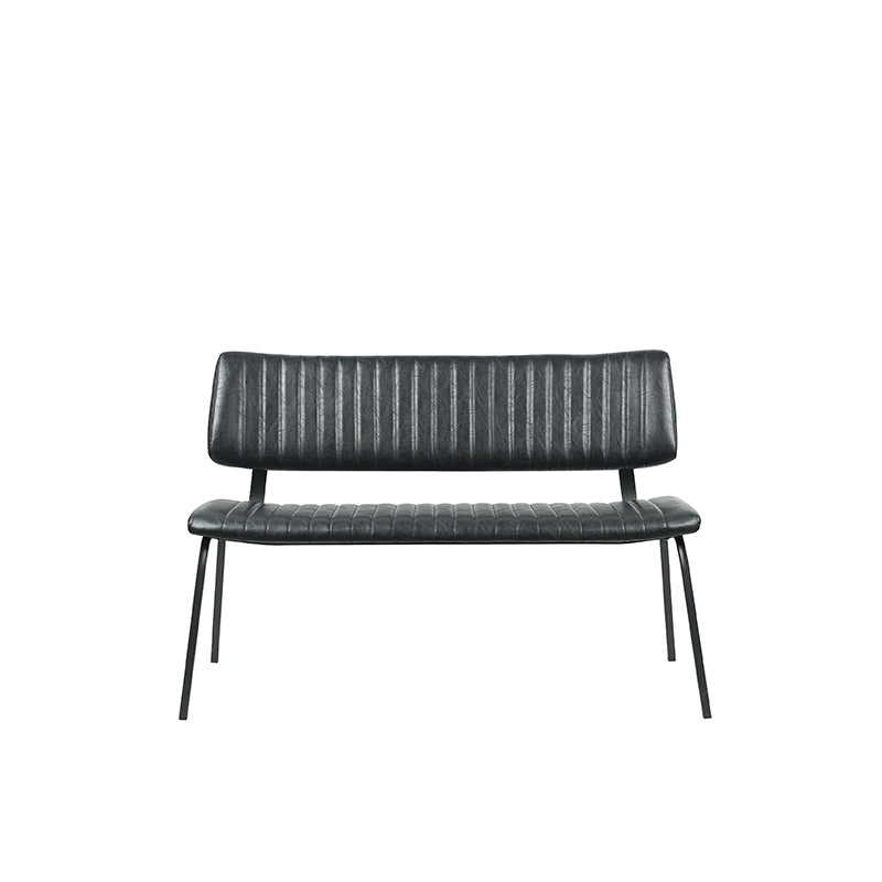LABEL51 Eetkamerbanken Gusto - Zwart - Kunstleder - 120 cm