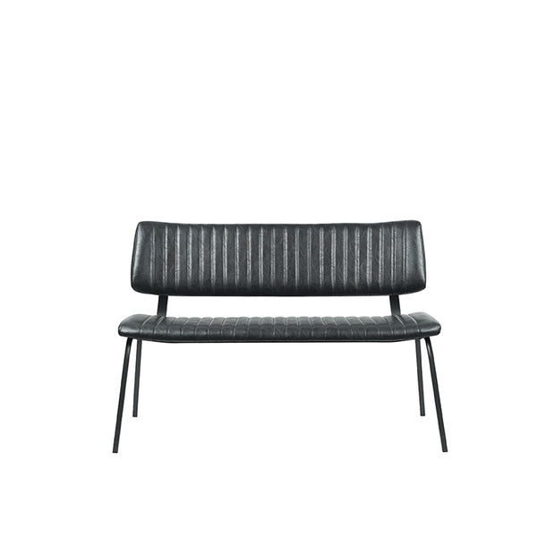 LABEL51 Eetkamerbanken Gusto - Zwart - Kunstleder - 120 cm