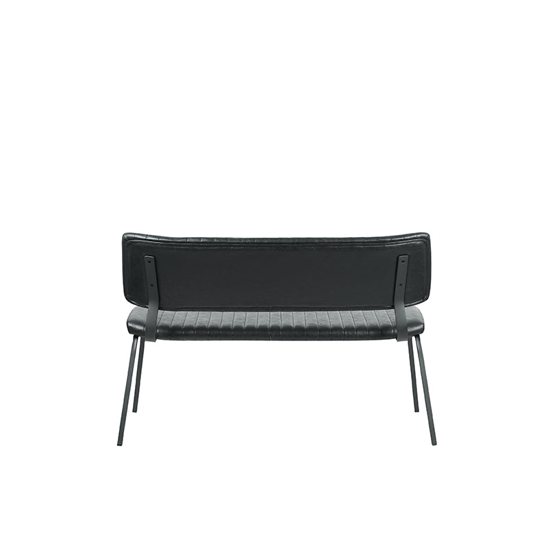 LABEL51 Eetkamerbanken Gusto - Zwart - Kunstleder - 120 cm