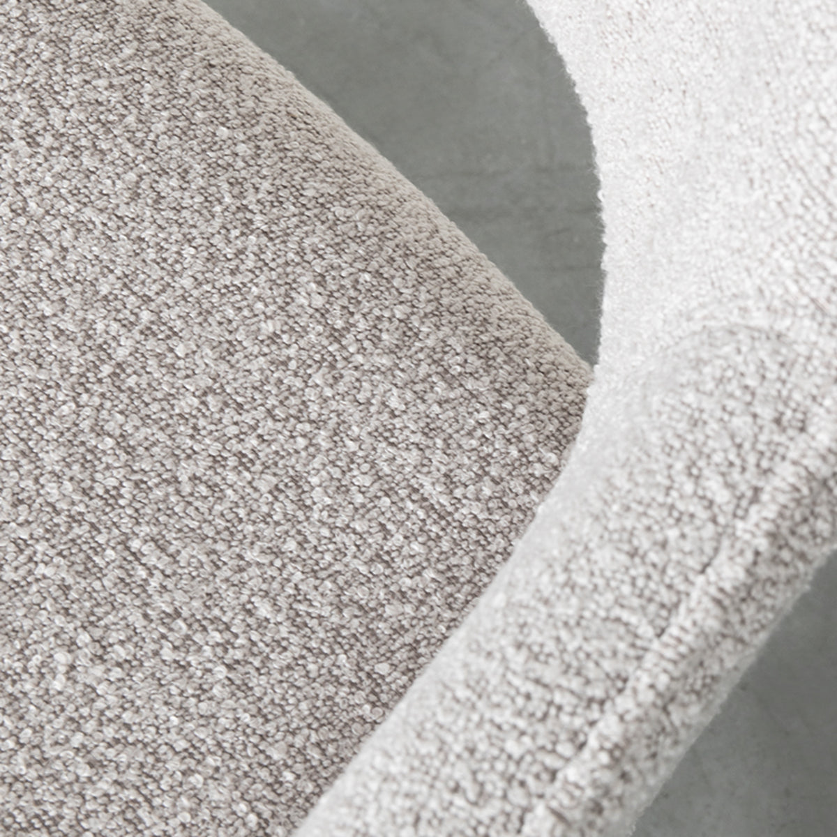 LABEL51 Eetkamerstoelen Finley - Naturel - Boucle - Zwart Metalen Frame