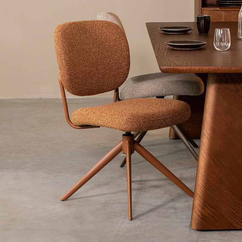 LABEL51 Eetkamerstoelen Geneva - Coral - Boucle - Coral Metalen Frame