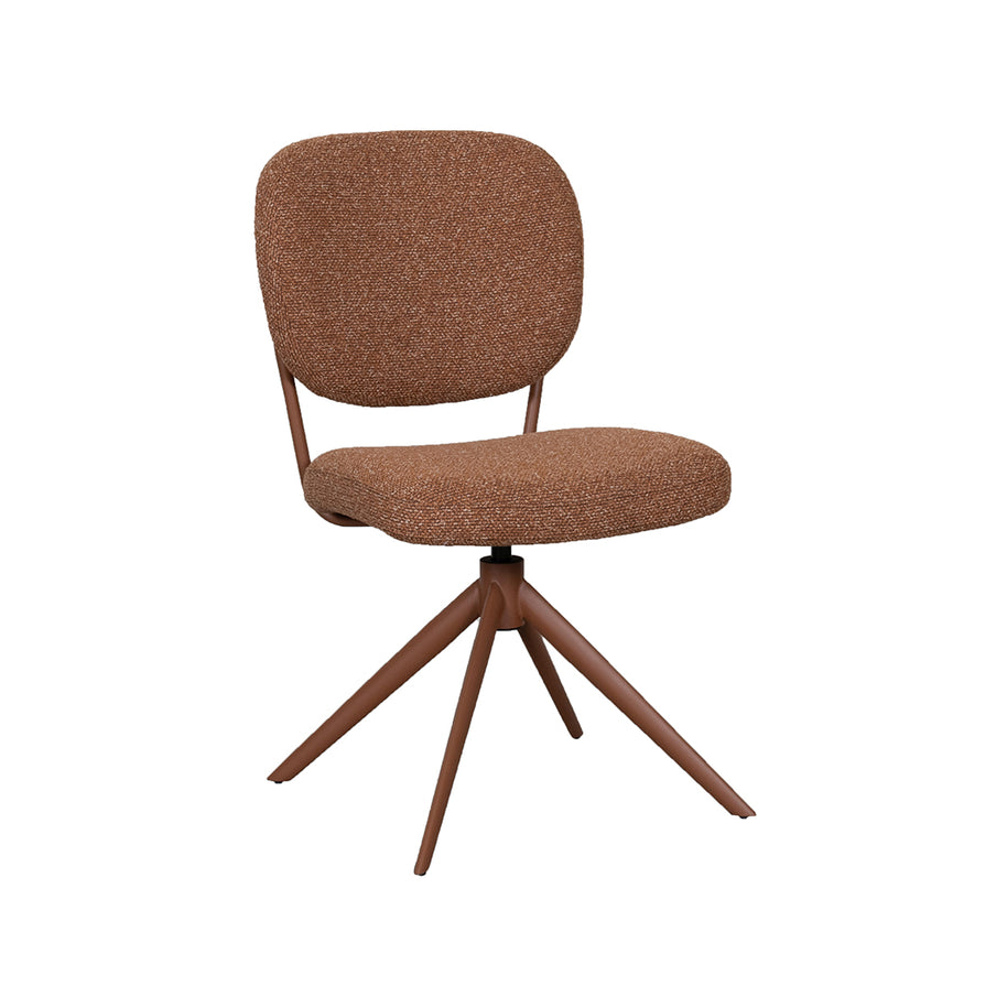 LABEL51 Eetkamerstoelen Geneva - Coral - Boucle - Coral Metalen Frame