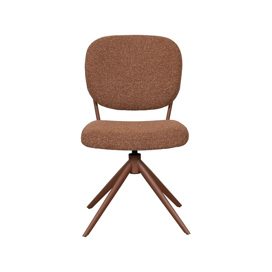 LABEL51 Eetkamerstoelen Geneva - Coral - Boucle - Coral Metalen Frame