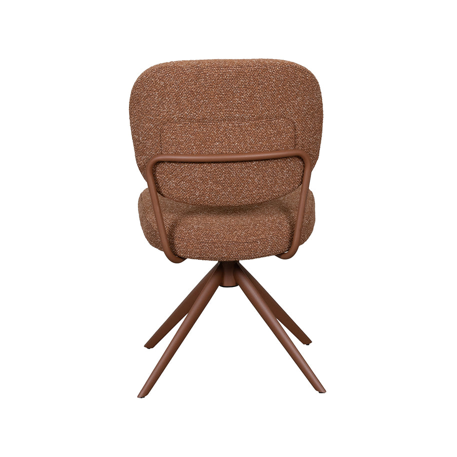 LABEL51 Eetkamerstoelen Geneva - Coral - Boucle - Coral Metalen Frame