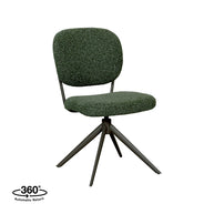 LABEL51 Eetkamerstoelen Geneva - Forest - Boucle - Forest Metalen Frame