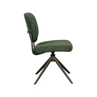 LABEL51 Eetkamerstoelen Geneva - Forest - Boucle - Forest Metalen Frame