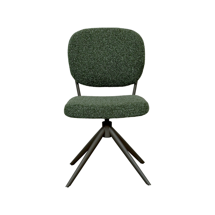LABEL51 Eetkamerstoelen Geneva - Forest - Boucle - Forest Metalen Frame