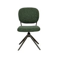 LABEL51 Eetkamerstoelen Geneva - Forest - Boucle - Forest Metalen Frame