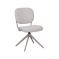 LABEL51 Eetkamerstoelen Geneva - Naturel - Boucle - Taupe Metalen Frame