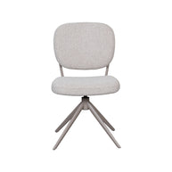 LABEL51 Eetkamerstoelen Geneva - Naturel - Boucle - Taupe Metalen Frame