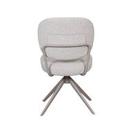 LABEL51 Eetkamerstoelen Geneva - Naturel - Boucle - Taupe Metalen Frame