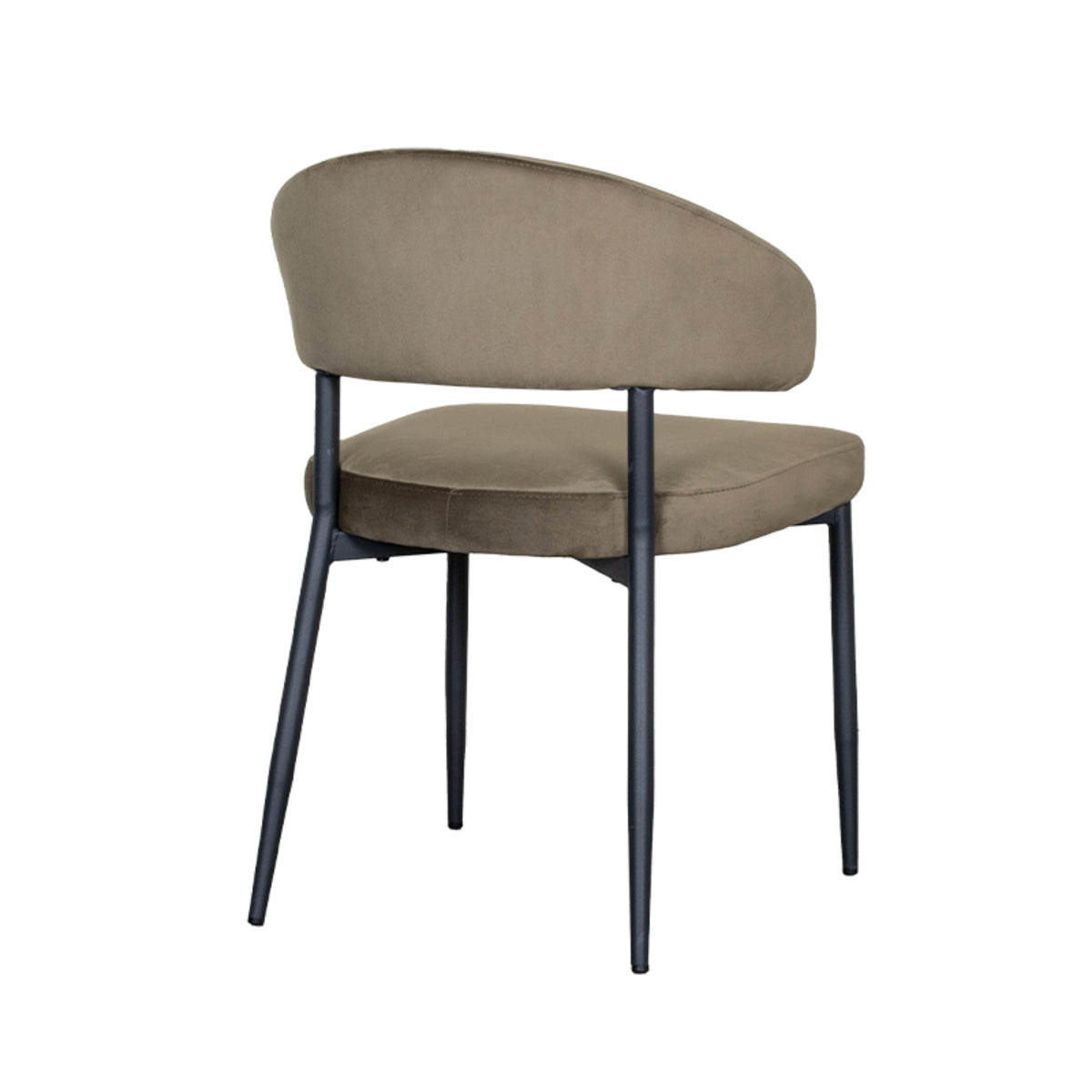 LABEL51 Eetkamerstoelen Bliss - Hunter - Velvet - Zwart Metalen Frame