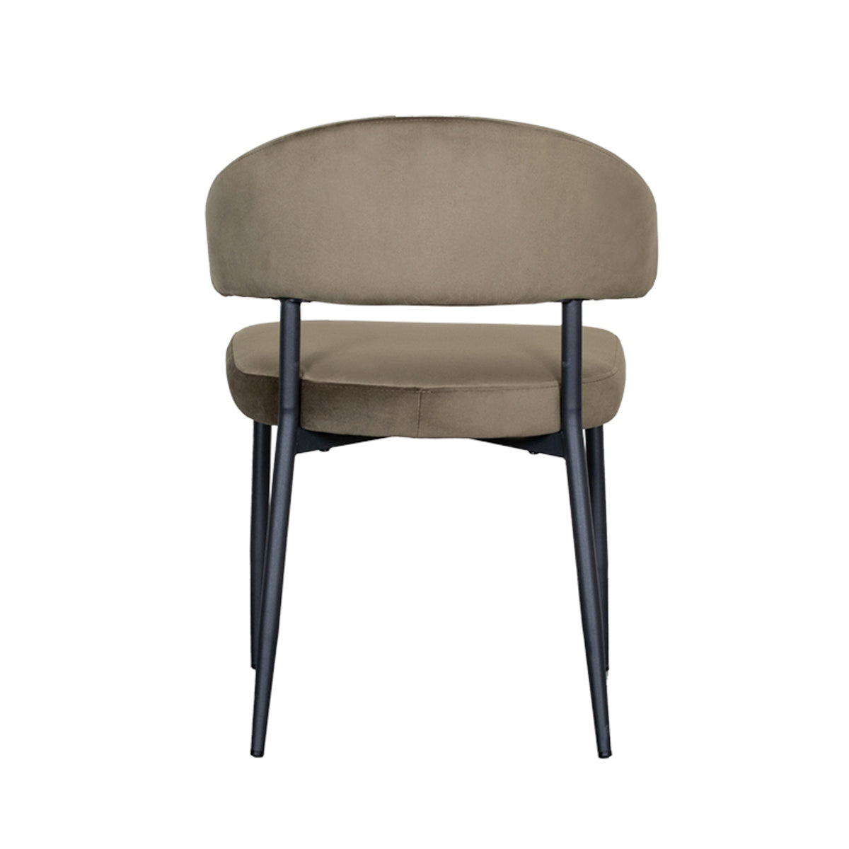 LABEL51 Eetkamerstoelen Bliss - Hunter - Velvet - Zwart Metalen Frame