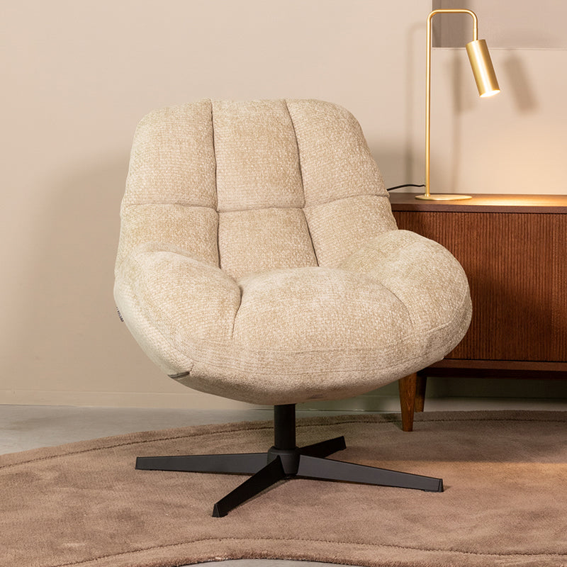 LABEL51 Fauteuils Huxley - Mushroom - Chenille - One Size