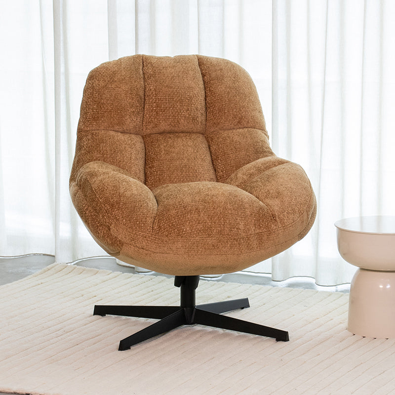 LABEL51 Fauteuils Huxley - Cognac - Chenille - One Size