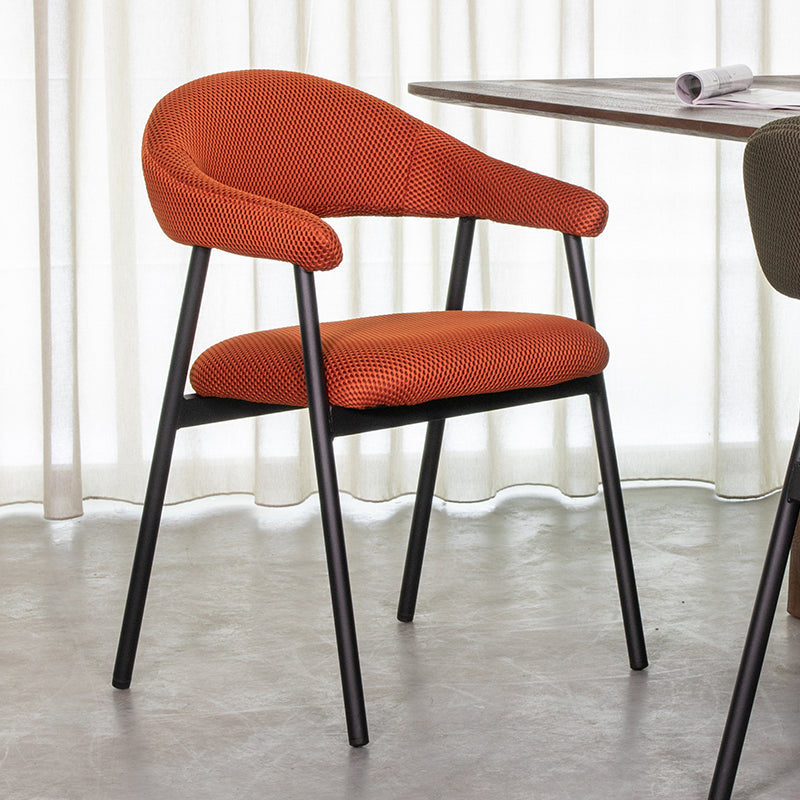 LABEL51 Eetkamerstoelen Amaze - Rust - Geweven - Zwart Metalen Frame