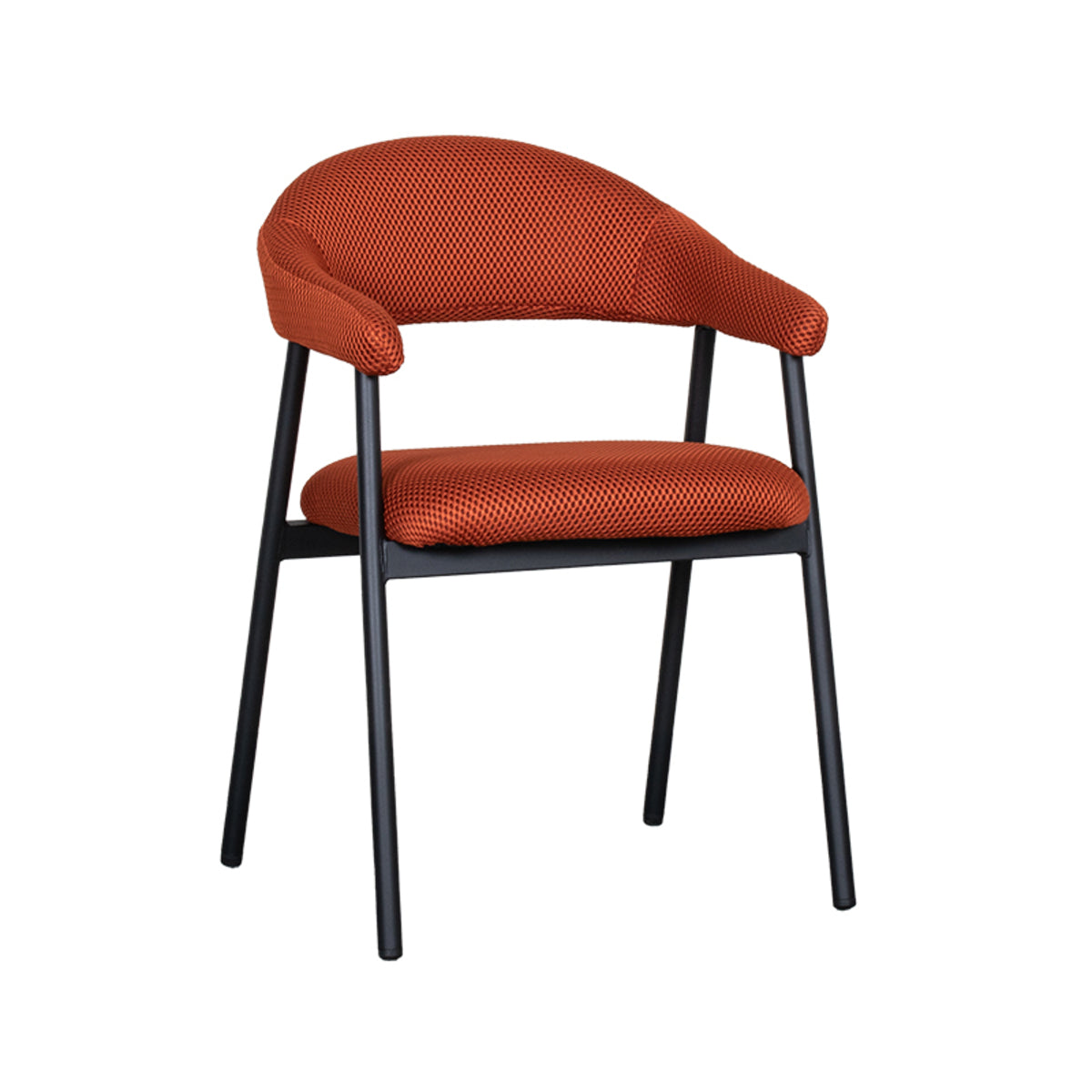 LABEL51 Eetkamerstoelen Amaze - Rust - Geweven - Zwart Metalen Frame