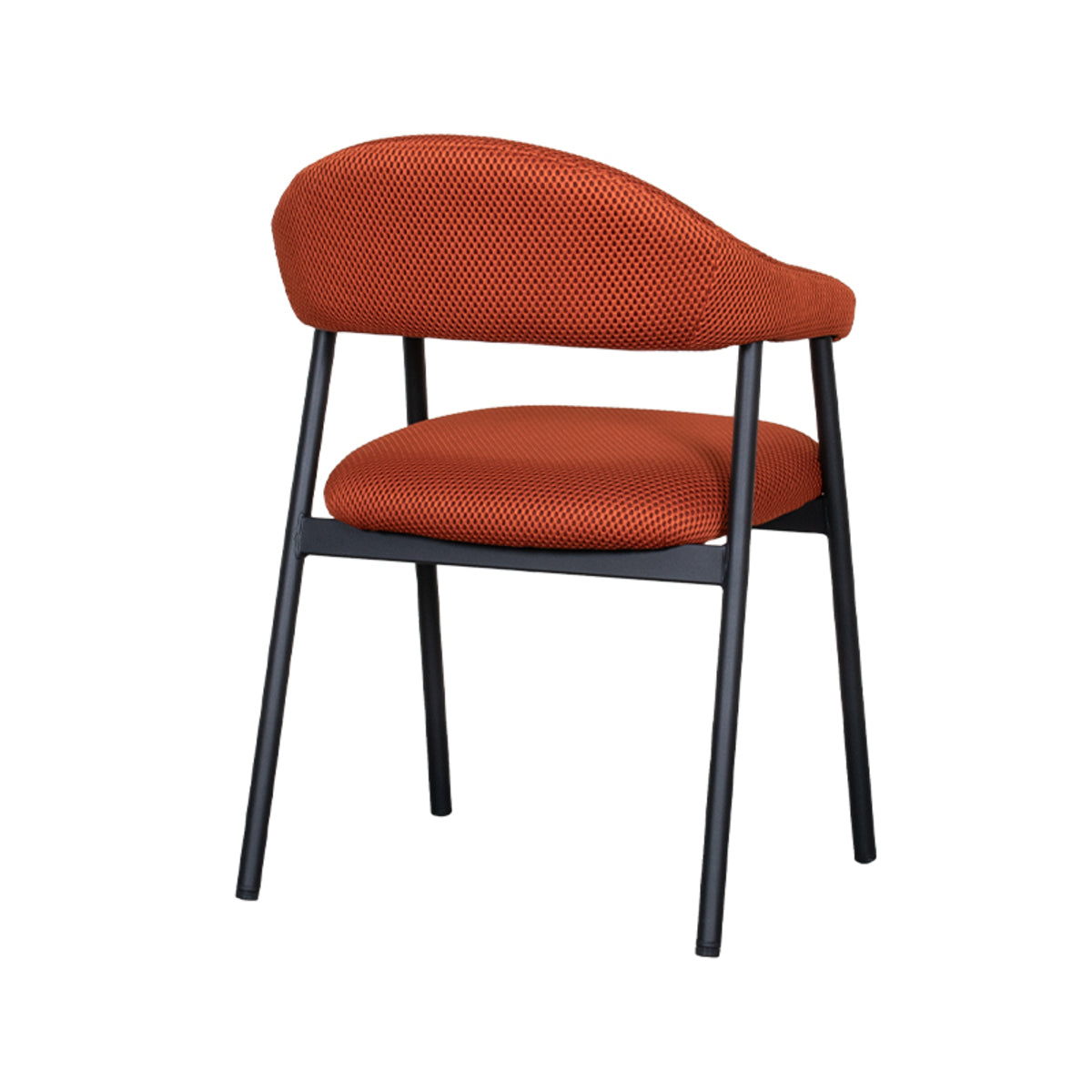 LABEL51 Eetkamerstoelen Amaze - Rust - Geweven - Zwart Metalen Frame