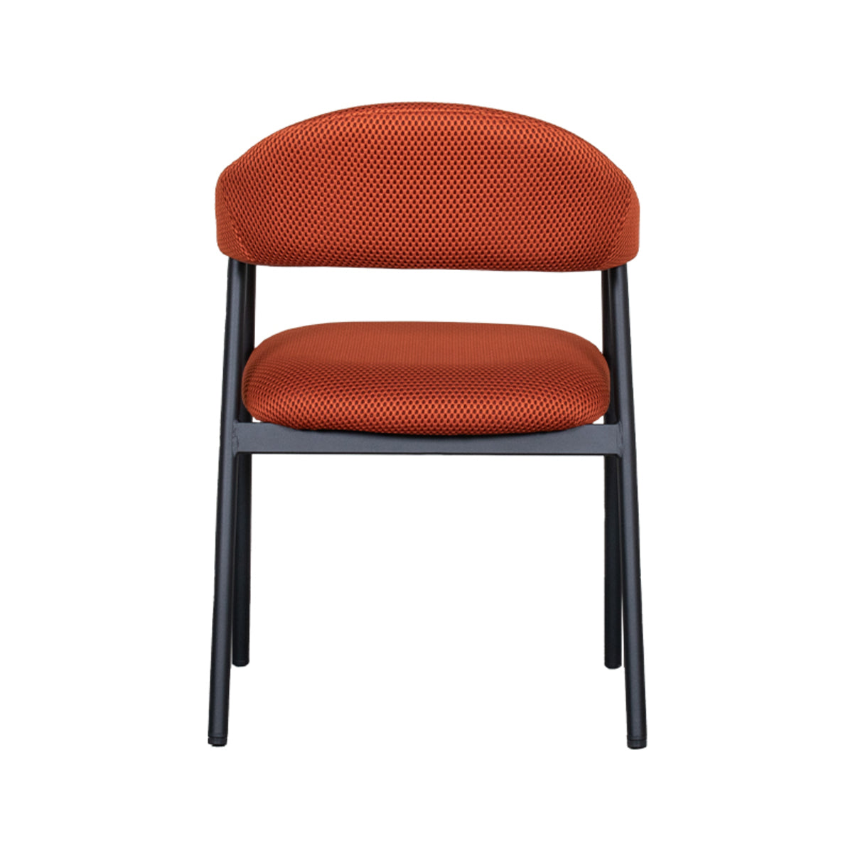 LABEL51 Eetkamerstoelen Amaze - Rust - Geweven - Zwart Metalen Frame