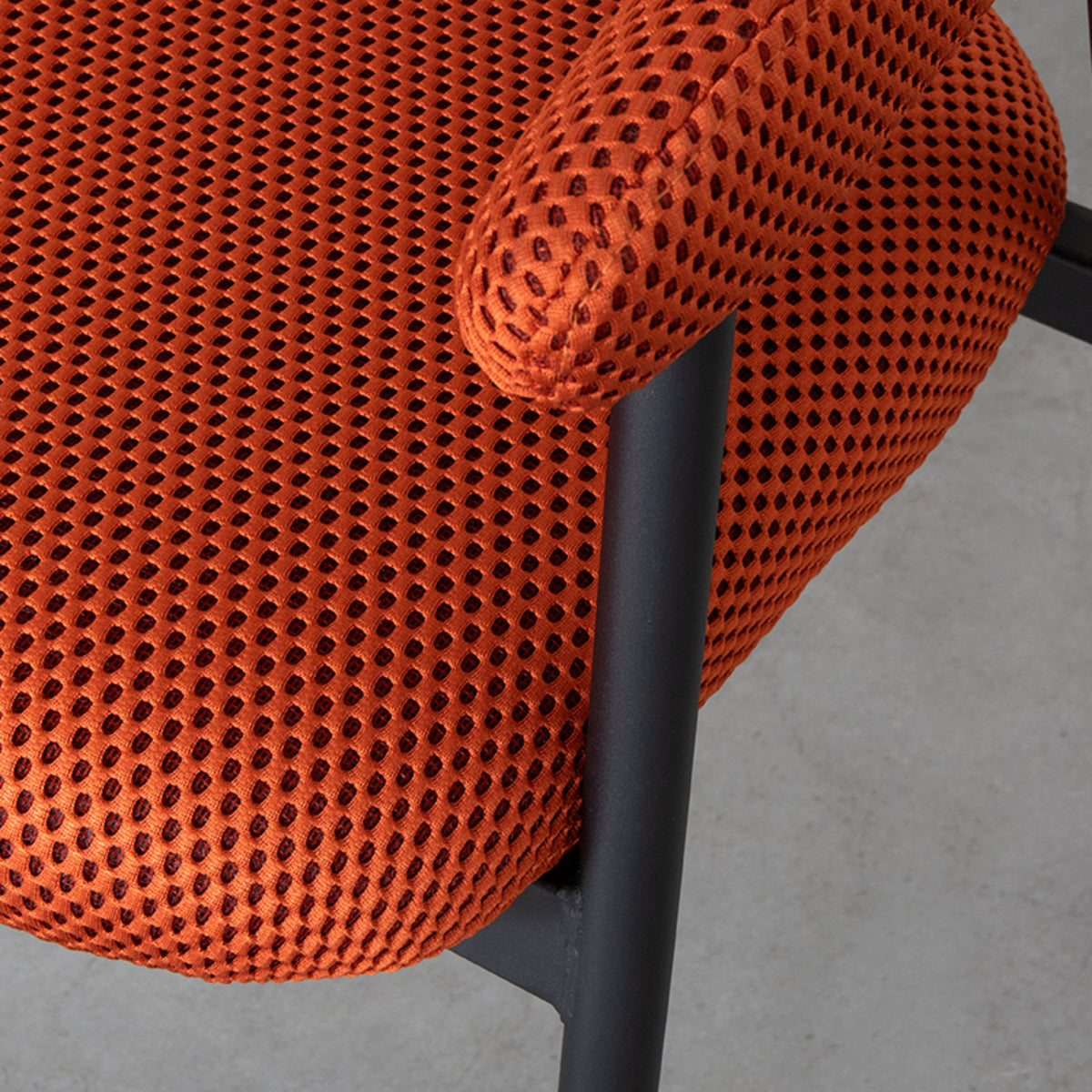 LABEL51 Eetkamerstoelen Amaze - Rust - Geweven - Zwart Metalen Frame