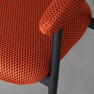 LABEL51 Eetkamerstoelen Amaze - Rust - Geweven - Zwart Metalen Frame