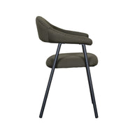LABEL51 Eetkamerstoelen Amaze - Hunter - Geweven - Zwart Metalen Frame