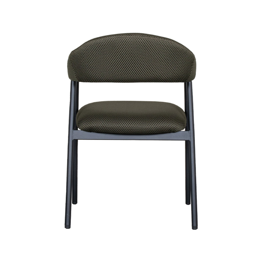 LABEL51 Eetkamerstoelen Amaze - Hunter - Geweven - Zwart Metalen Frame