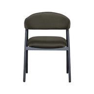 LABEL51 Eetkamerstoelen Amaze - Hunter - Geweven - Zwart Metalen Frame