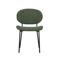 LABEL51 Eetkamerstoelen Senn - Forest - Boucle - Zwart Metalen Frame
