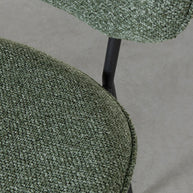 LABEL51 Eetkamerstoelen Senn - Forest - Boucle - Zwart Metalen Frame