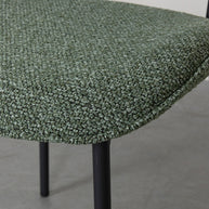 LABEL51 Eetkamerstoelen Senn - Forest - Boucle - Zwart Metalen Frame
