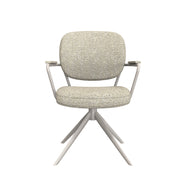 LABEL51 Eetkamerstoelen Basel - Naturel - Boucle - Taupe Metalen Frame
