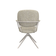 LABEL51 Eetkamerstoelen Basel - Naturel - Boucle - Taupe Metalen Frame