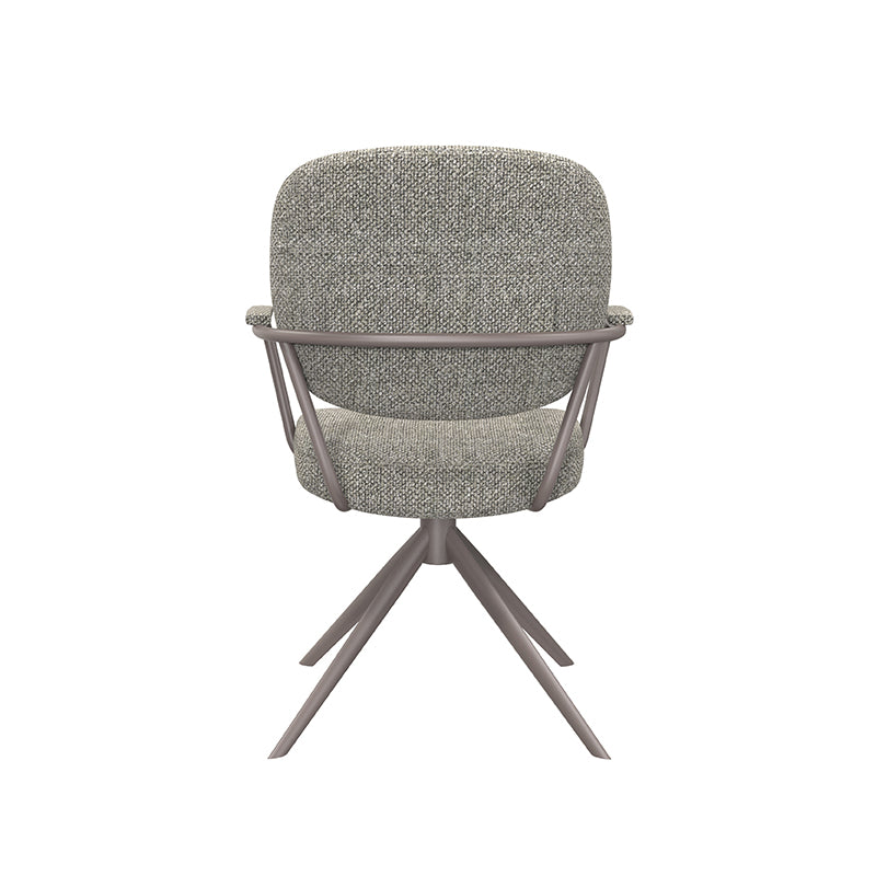 LABEL51 Eetkamerstoelen Basel - Mushroom - Boucle - Brons Metalen Frame