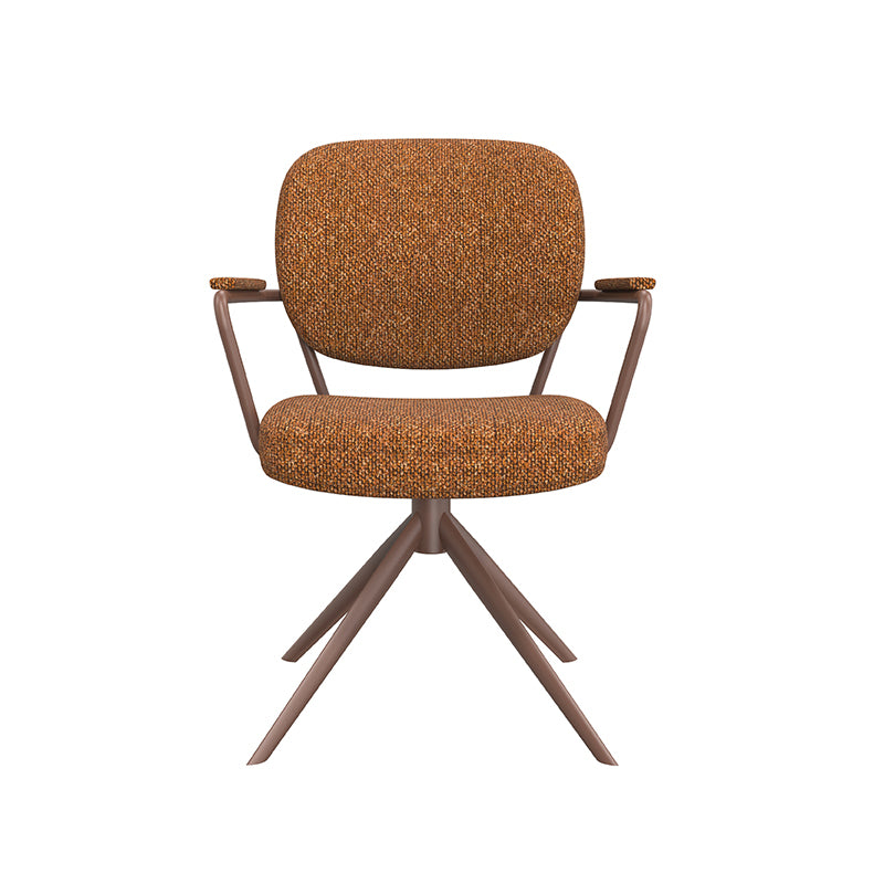 LABEL51 Eetkamerstoelen Basel - Coral - Boucle - Coral Metalen Frame