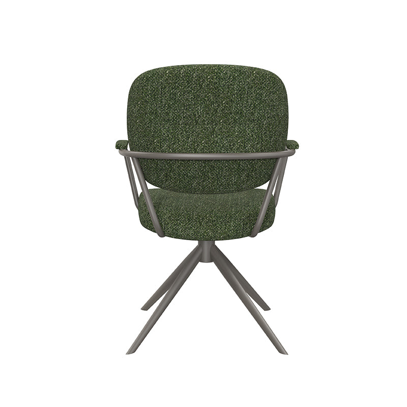 LABEL51 Eetkamerstoelen Basel - Forest - Boucle - Forest Metalen Frame