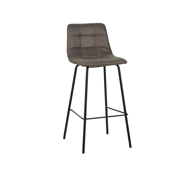 LABEL51 Barkrukken Bistro - Taupe - Micro Suede - Hoog
