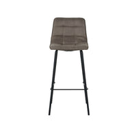 LABEL51 Barkrukken Bistro - Taupe - Micro Suede - Hoog