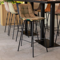 LABEL51 Barkrukken Bistro - Hunter - Fluweel - Hoog