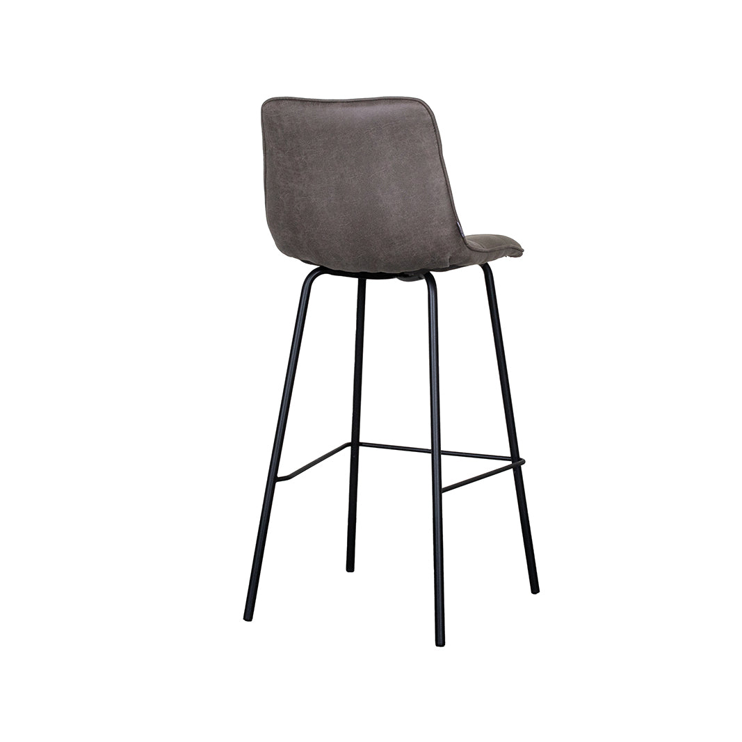 LABEL51 Barkrukken Bistro - Antraciet - Kunstleder - Hoog