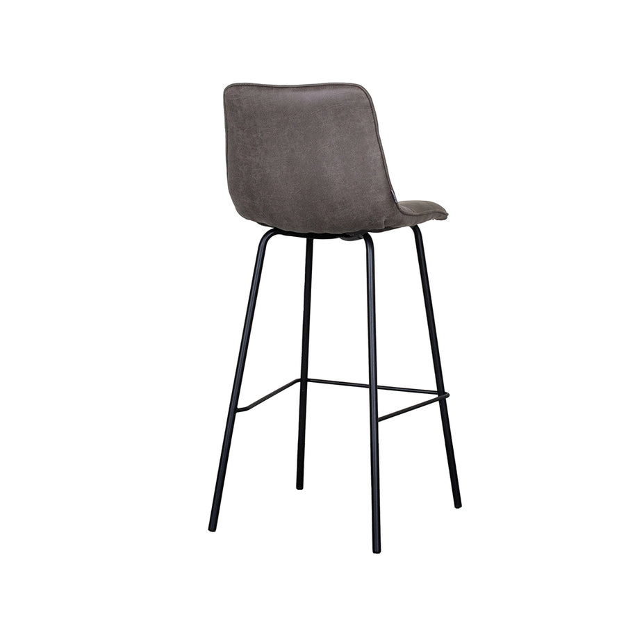 LABEL51 Barkrukken Bistro - Antraciet - Kunstleder - Hoog